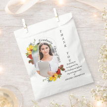 赤イエローフローラサンキュー卒業パーティギフト