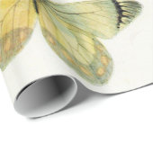 赤イエローブルーホワイト蝶美しい自然 ラッピングペーパー (ロールコーナー)