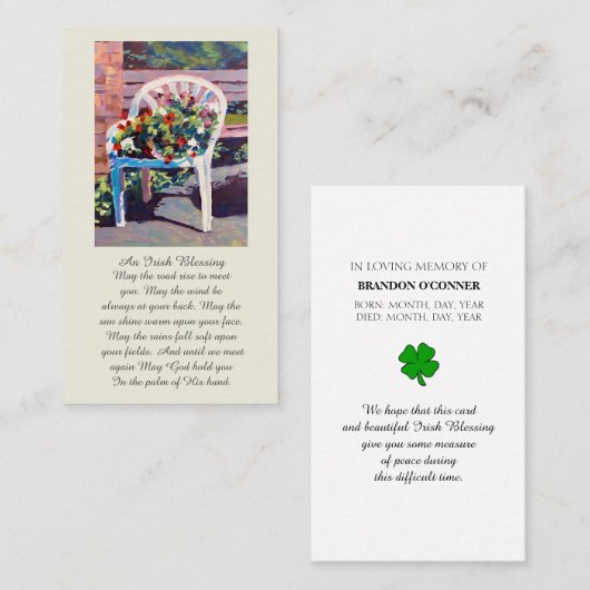 赤イエローブルー記念サービスカード 名刺 (正面/裏面)