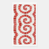 赤イオン性モザイクゲストタオル紙ナプキン (正面)