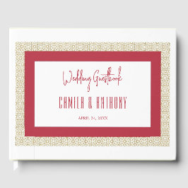 赤イスラーム幾何縁ど結婚の ゲストブック