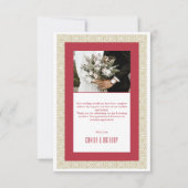 赤イスラーム幾何縁ど結婚の サンキューカード (正面)