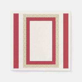 赤イスラーム幾何縁ど結婚の スタンダードカクテルナプキン