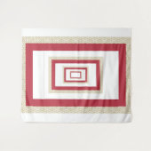 赤イスラーム幾何縁ど結婚の タペストリー (正面(横))