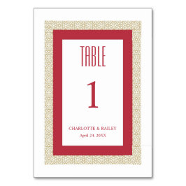 赤イスラーム幾何縁ど結婚の テーブルナンバー