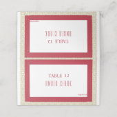 赤イスラーム幾何縁ど結婚の プレイスカード (外部開封)