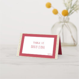 赤イスラーム幾何縁ど結婚の プレイスカード