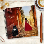 赤イタリアンい可愛いタキシード猫ノートのアートレディ ノートブック