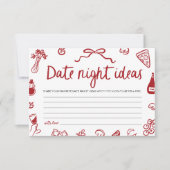赤イタリアンい夜アイディアブライダルシャワーゲーム 招待状 (正面)