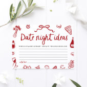 赤イタリアンい夜アイディアブライダルシャワーゲーム 招待状