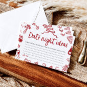 赤イタリアンい夜アイディアブライダルシャワーゲーム 招待状