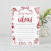 赤イタリアンい夜アイディアブライダルシャワーゲーム 招待状 (スタンド正面)