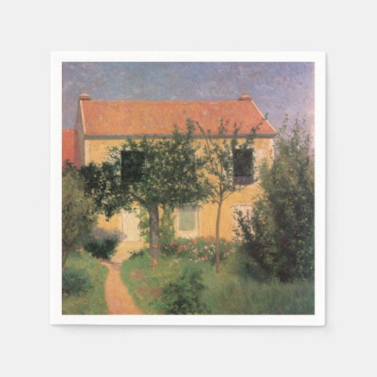 赤イタリアンい屋根のカントリーハウス スタンダードカクテルナプキン (正面)