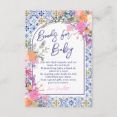 赤イタリアンちゃんシャワー用の青タイルフローラ本 エンクロージャーカード (正面)