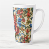 赤イタリアンと青の緑豊かな離れ花 カフェラテマグ (右)