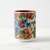 赤イタリアンと青の緑豊かな離れ花 マグカップ (中央)