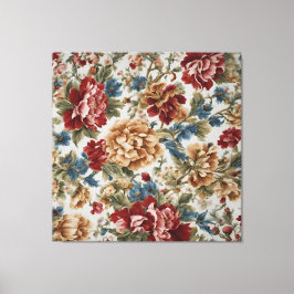 赤イタリアンエレガント金バラ キャンバスプリント