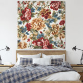 赤イタリアンエレガント金バラ キャンバスプリント (インサイチュ (寝室))