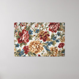 赤イタリアンエレガント金バラ キャンバスプリント