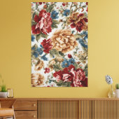 赤イタリアンエレガント金バラ キャンバスプリント (インサイチュ (リビング))