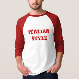 赤イタリアンスタイルTシャツ Tシャツ