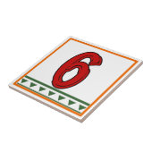 赤イタリアン文字と数字 タイル (側面)