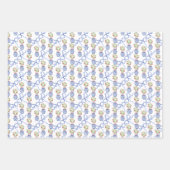 赤イチゴとブルーボウの陳腐な花瓶 ラッピングペーパーシート (正面3)