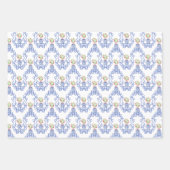 赤イチゴとブルーボウの陳腐な花瓶 ラッピングペーパーシート (正面)