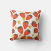 赤イチゴと星型装飾用クッション クッション (正面)