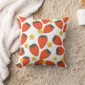 赤イチゴと星模様 クッション (ブランケット)