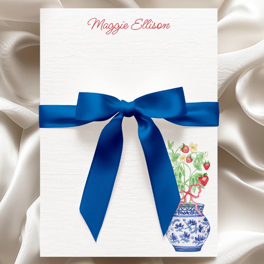 赤イチゴの水彩陶器の壷 サンキューカード