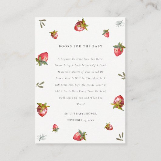 赤イチゴの赤い赤いシャワー用のチラシ本 エンクロージャーカード (正面)