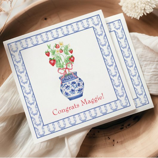 赤イチゴの陳腐な花瓶 スタンダードカクテルナプキン