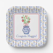 赤イチゴの陳腐な花瓶 ペーパープレート (正面)