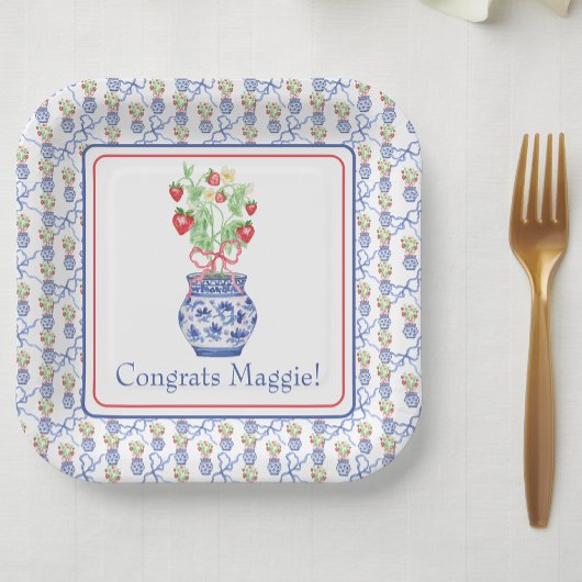 赤イチゴの陳腐な花瓶 ペーパープレート