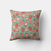 赤イチゴ継ぎ目パターン クッション (裏面)