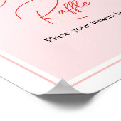 赤イチゴ赤ちゃんシャワーおむつラッフル ポスター (角)