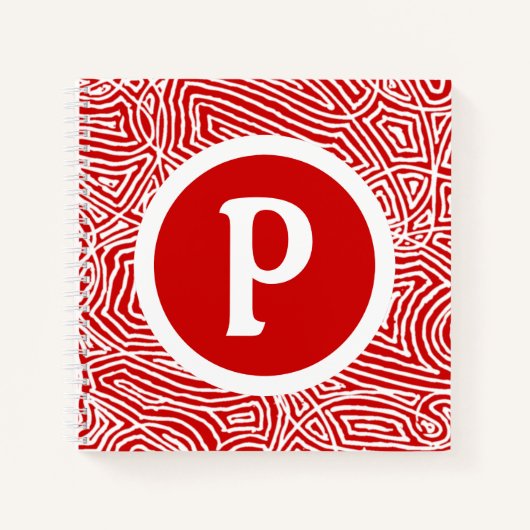 赤イニシャル ノートブック (正面)