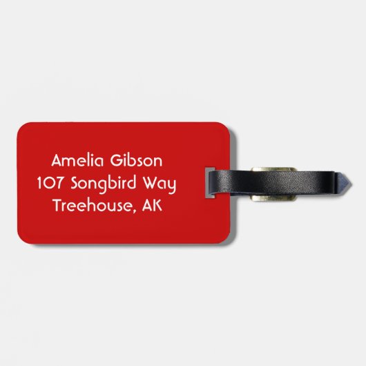 赤イニシャル ラゲッジタグ (裏面横)