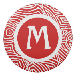 赤イニシャル 消しゴム