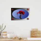 赤イビスポスター ポスター (キッチン)