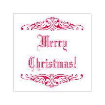 赤インクヴィンテージ休日グリーティングメリークリスマス！