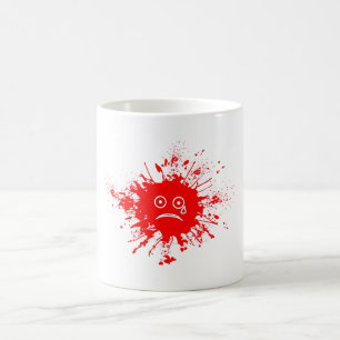 赤インク染み コーヒーマグカップ