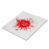 赤インク染み タイル (側面)