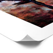 赤インディアン狩りバッファロー ポスター (角)