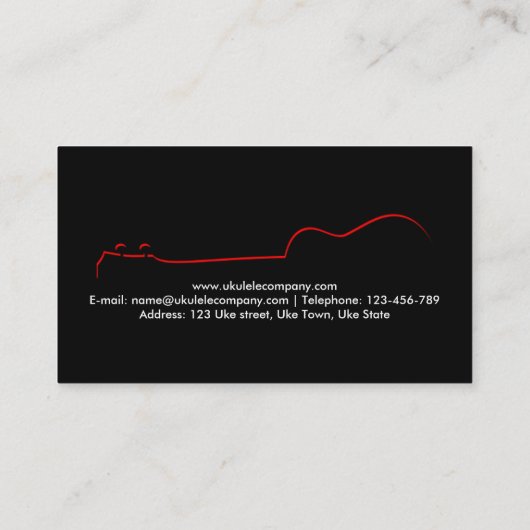 赤ウクレレコンター名刺 名刺 (裏面)