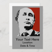 赤ウラジミールプーチン 招待状 (正面/裏面)