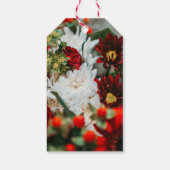 赤エレガントいバラが花を咲かせ結婚る ギフトタグ (裏面)