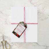 赤エレガントいバラが花を咲かせ結婚る ギフトタグ (より糸付き)