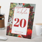 赤エレガントいバラが花を咲かせ結婚る 台座サイン (インサイチュ)